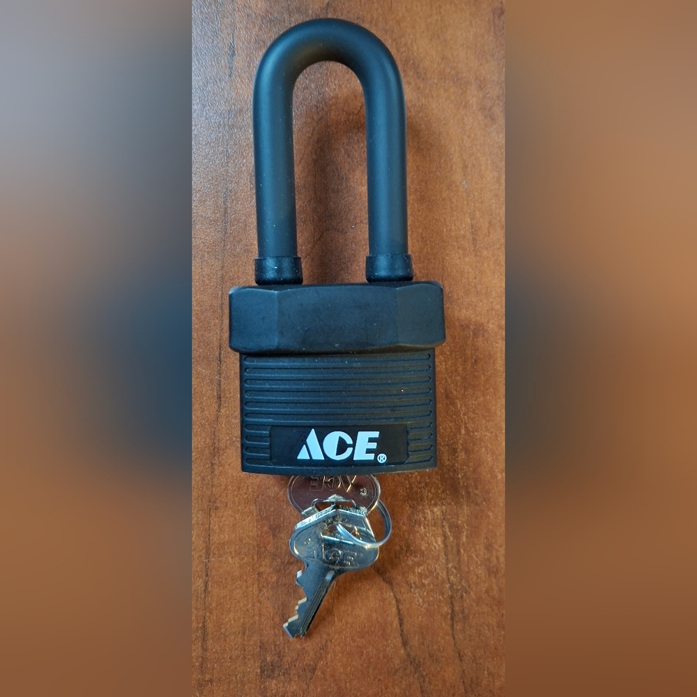Black Padlock with Keys